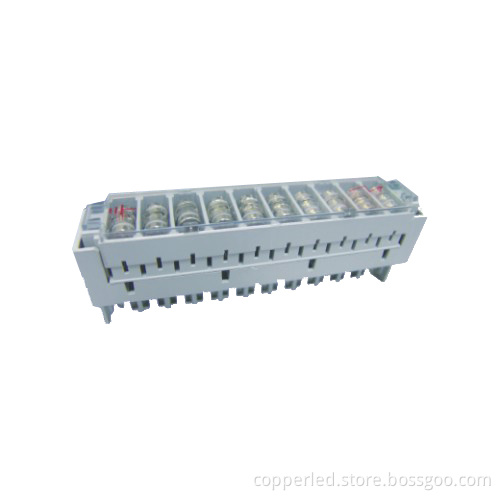 10pair Magazine 3pole Arrester Loaded with Fuse